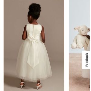 #S1038 David’s Bridal flower girl dress, size 3T, worn once, then dry cleaned.